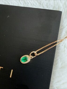 SHAKTI Emerald Divine Love Amulet 10K Gold Diamonds